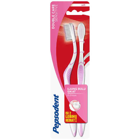 Sikat Gigi Pepsodent Soft DBL CARE 2PC